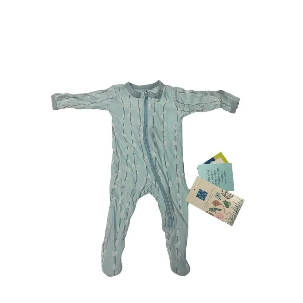 KicKee Pants blue onesie size newborn NWT